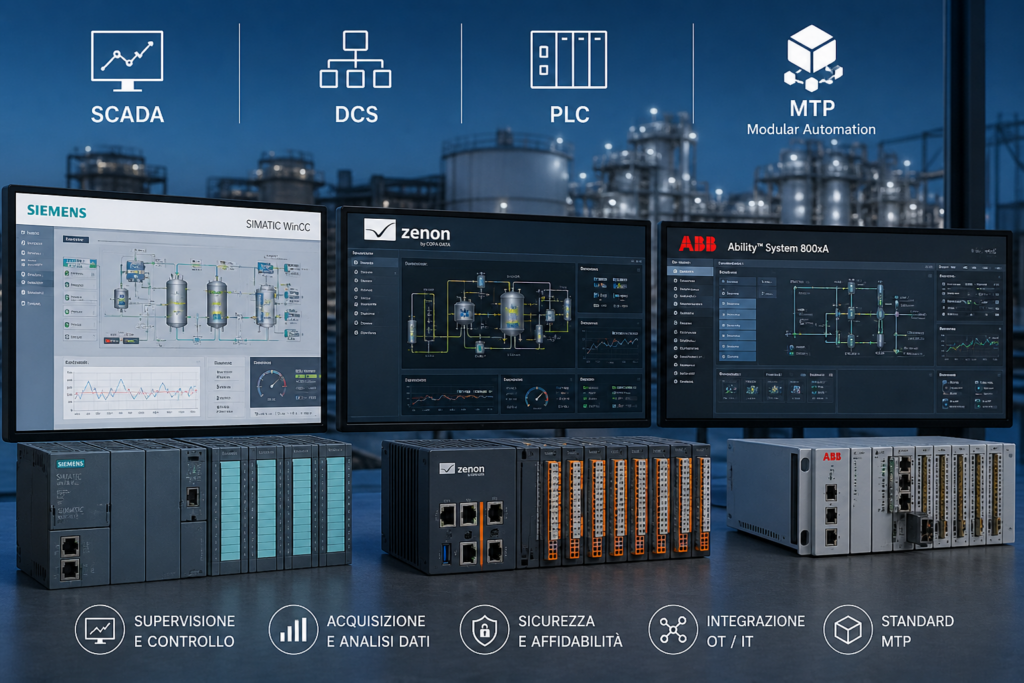 sistemi SCADA DCS PLC automazione industriale