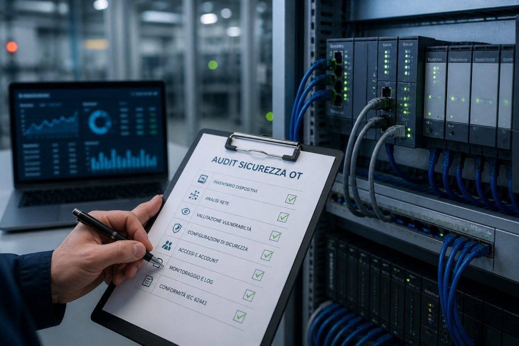 audit sicurezza OT reti industriali