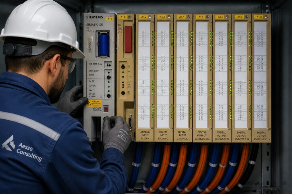 Analisi obsolescenza sistemi industriali su PLC Siemens in quadro elettrico